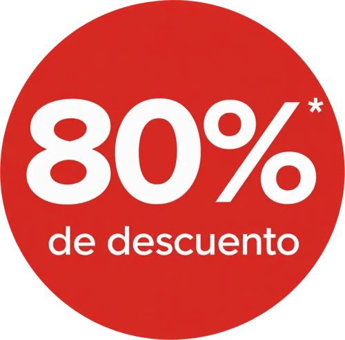 80% de descuento*